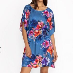 Johnny Was Blue Floral Dress